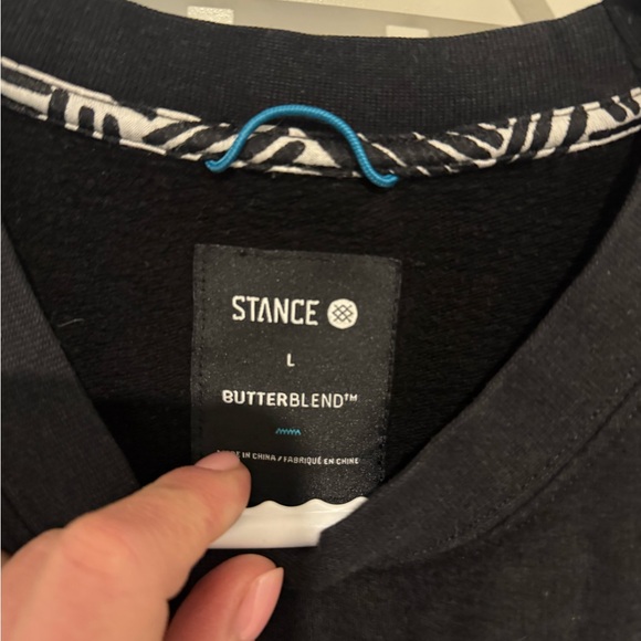 Mens Stance Black Butterblend crewneck - Picture 3 of 4